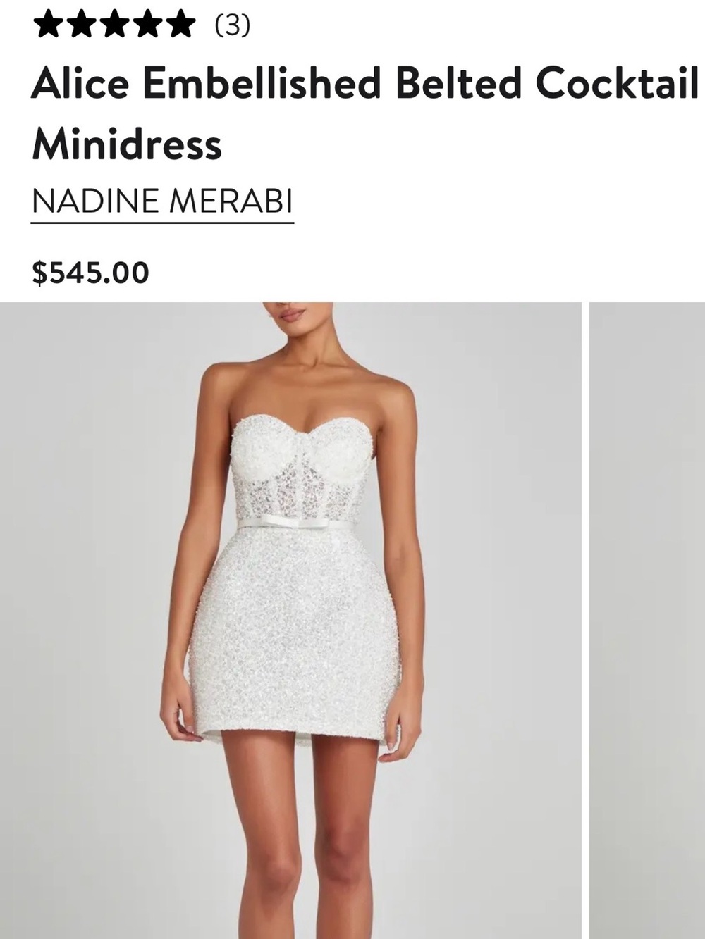 Nadine Merabi Alice Beaded Dress